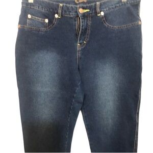 Cache size 12 stretch denim Capri jeans jegging dark wash